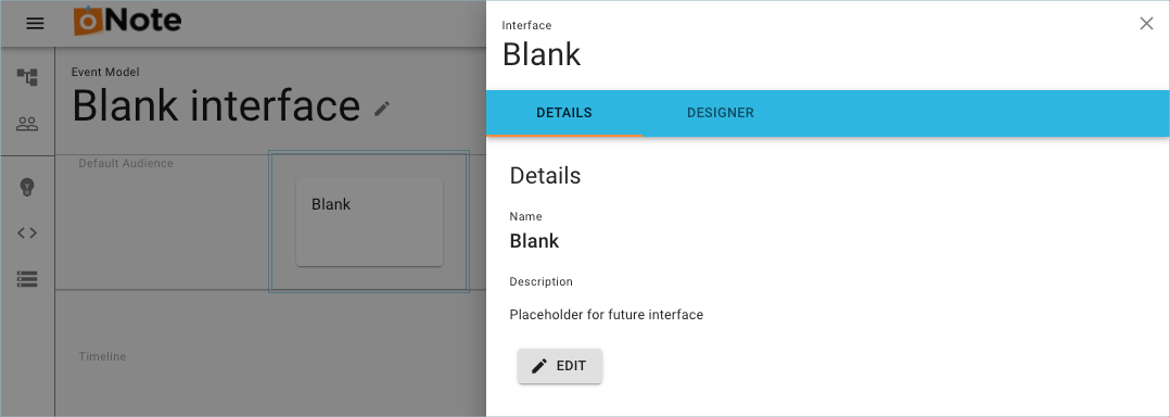 Interface Editor canvas